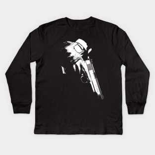 Weathered Hitman Pistol Kids Long Sleeve T-Shirt